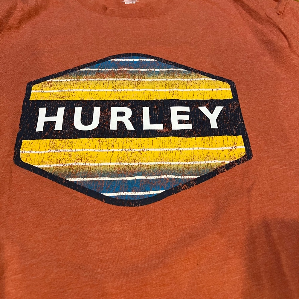 Hurley Men's Rust Orange Logo Short Sleeve Tee